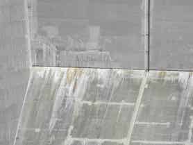 Efflorescence haze across a paver surface