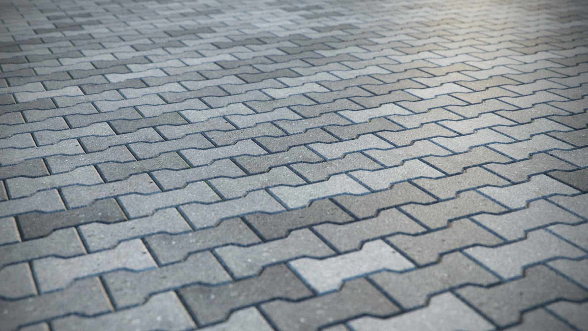 Completed interlock walkway and front entrance