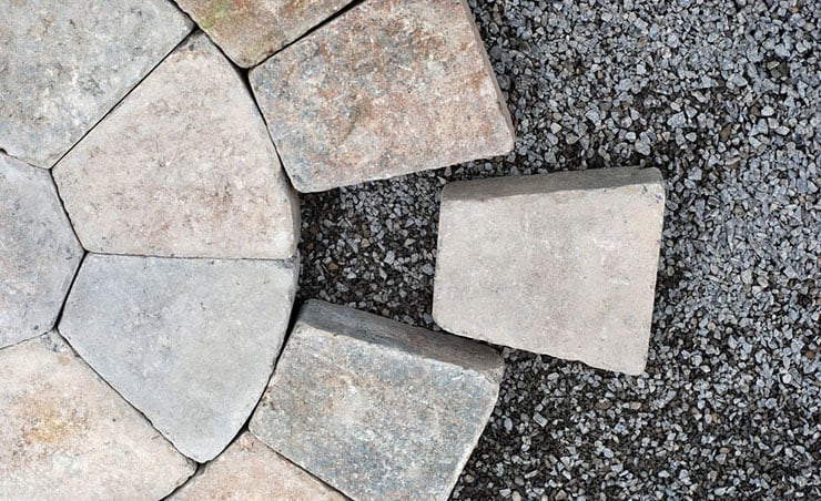 Individual interlock pavers being relaid